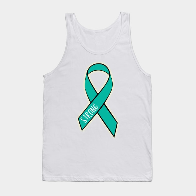 Ovarian Cancer Strong Tank Top by charlescheshire